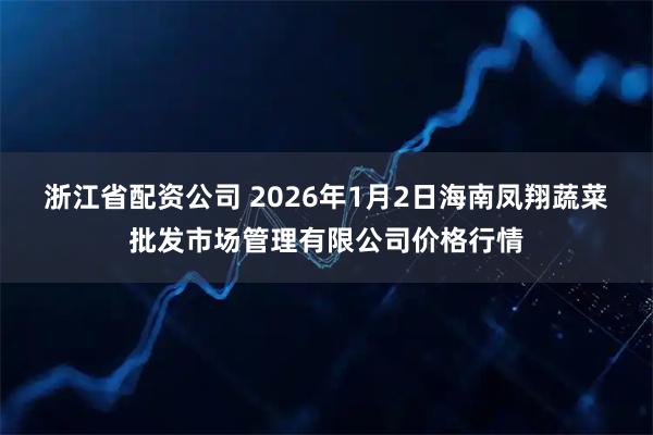 浙江省配资公司 2026年1月2日海南凤翔蔬菜批发市场管理有限公司价格行情